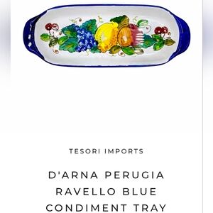 D'Arna Perugia Italia Blue Condiment Tray